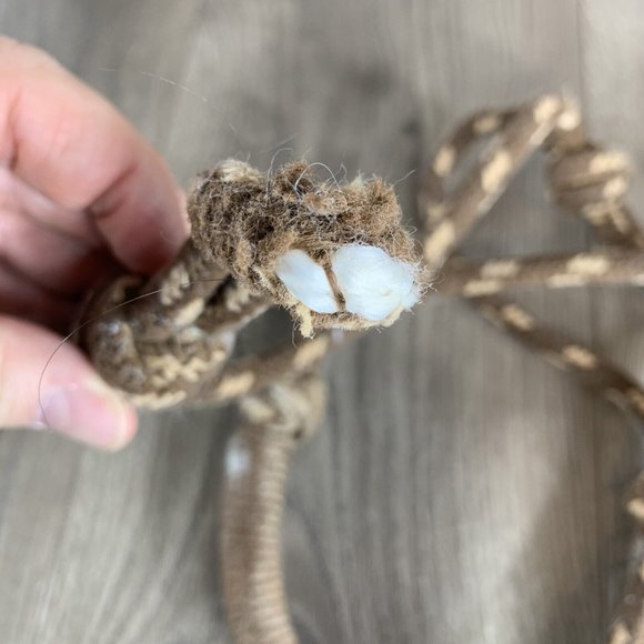 Rope Halter Hard Nose Correction Training Rope Brown & Tan 3/8" Soft Floppy Rope - Picture 6 of 7